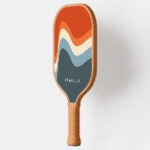 Klassieke Retro Wavy Lines Pickleball Paddle (Links)
