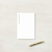 Klassieke Retro White Minimalist Professional Post-it® Notes (Op bureau)