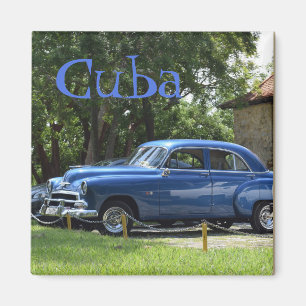 Klassieke retroAmerikaanse auto's op Cuba Magneet