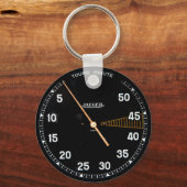 Klassieke rev-teller, tachommeter sleutelhanger (Voorkant)