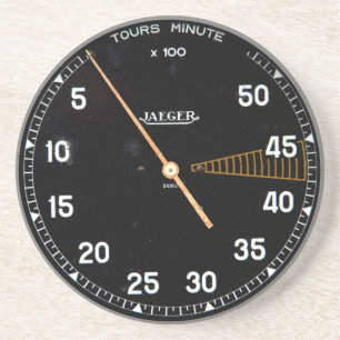 Klassieke rev-teller, tachommeter zandsteen onderzetter