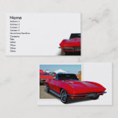Klassieke roadster visitekaartje (Voorkant / Achterkant)