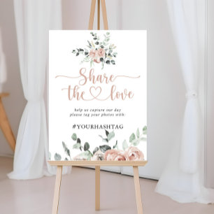 Klassieke robuuste roze roze roze delen de liefdes poster