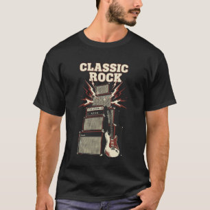 Klassieke Rock Gitaar Amp Gitaar Vintage Rock Muzi T-shirt