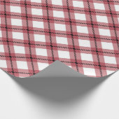 Klassieke Rode Argyle Schotse Kerst Cadeaupapier (Hoek)