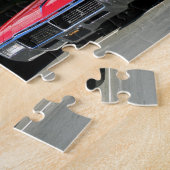 Klassieke rode auto legpuzzel (Zijkant)