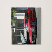 Klassieke rode auto legpuzzel (Verticaal)