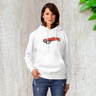 Klassieke Rode Auto Vrouwen Hoodie
