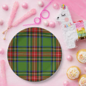 Klassieke rode en groene kerst Plaid Papieren Bordje (Feest)