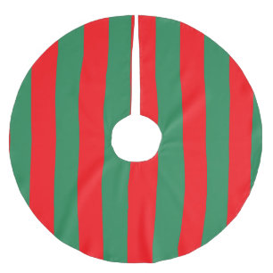 Klassieke rode en groene kerststrepen kerstboom rok