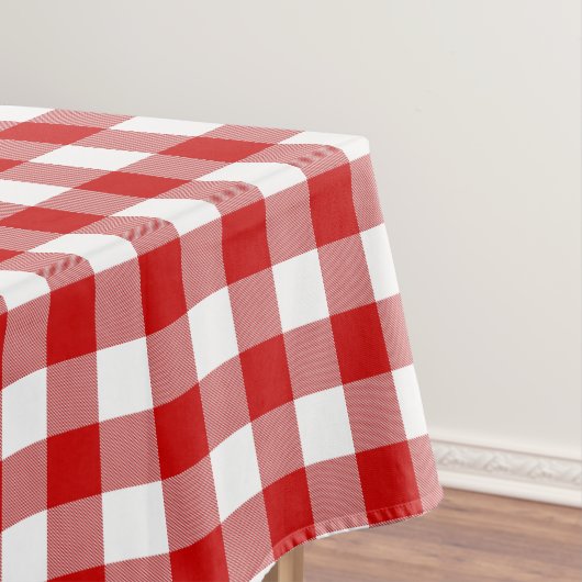Klassieke rode en witte gingham check tafelkleed (Voorbeeld)