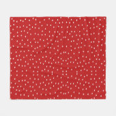 Klassieke rode en witte pooldots fleece deken (Voorkant (Horizontaal))