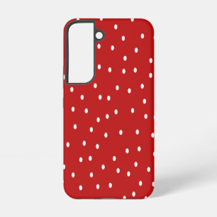 Klassieke rode en witte pooldots samsung galaxy hoesje