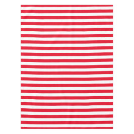 Klassieke rode en witte strepen tafelkleed