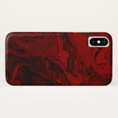 Klassieke rode en zwarte marmer Case-Mate iPhone case (Achterkant (horizontaal))