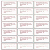 Klassieke rode gastenmailinglabels 21 per vel sticker (Voorkant)