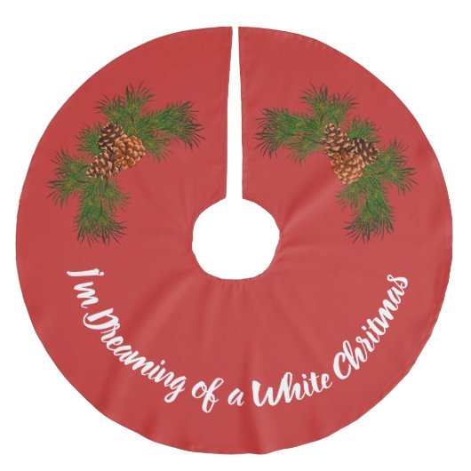 Klassieke rode groene dennenappel kerstboom rok (Voorkant)