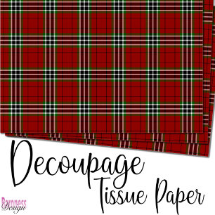 Klassieke rode groene tartan plaid tissuepapier