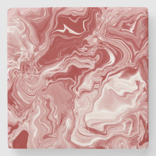 Klassieke rode marmer stenen onderzetter