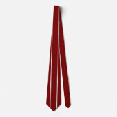 Klassieke rode maroon witte gestreepte stropdas (Voorkant)