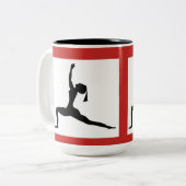 Klassieke rode Mok/kleuren/Koffiebeker (15 OZ) Tweekleurige Koffiemok (Voorkant links)