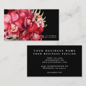 Klassieke rode orchideeën zwarte Visitekaartjes (Voorkant / Achterkant)