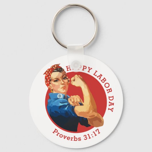 Klassieke rode ROSIE DE RIVETER Sleutelhanger (Voorkant)