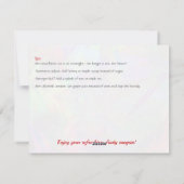 Klassieke rode Sangria Recept Kaart (Achterkant)