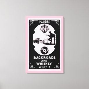 Klassieke Romantische Countrymuziek Canvas Afdruk