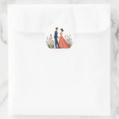 Klassieke romantische koppels sticker  (Tas)