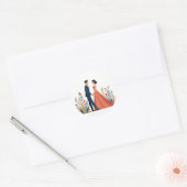 Klassieke romantische koppels sticker  (Envelop)