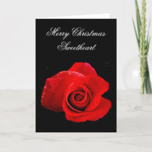 Klassieke romantische rode Roos Kerstkaart