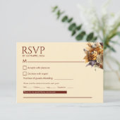 Klassieke romantische trouw RSVP kaart (Staand voorkant)