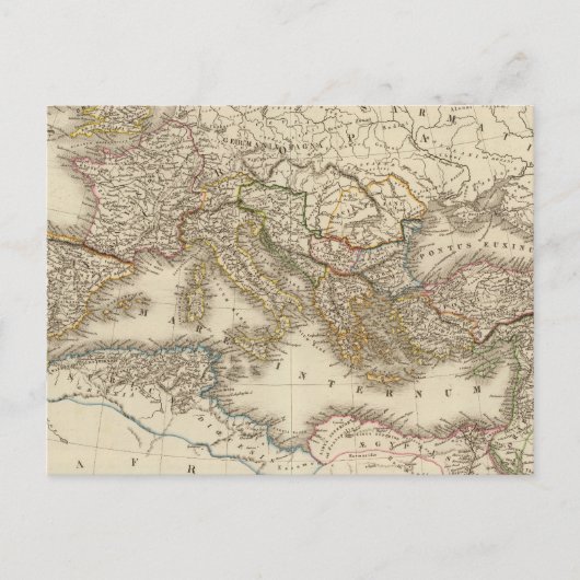 Klassieke Romeinse Hemisphere Briefkaart (Voorkant)