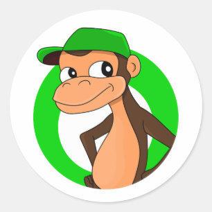Klassieke ronde cartoon-sticker sticker