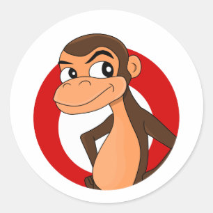 Klassieke ronde cartoon-sticker sticker