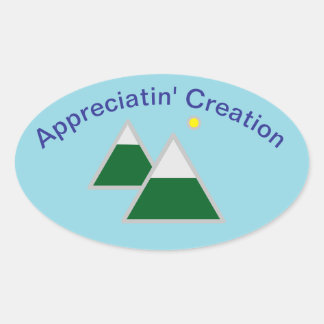 Klassieke ronde Natuur thema Stickers