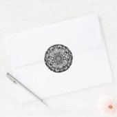 Klassieke ronde slingermuis (zwart en wit) sticker (Envelop)