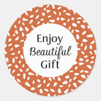 Klassieke ronde sticke Geniet van mooi cadeau ontw Sticker
