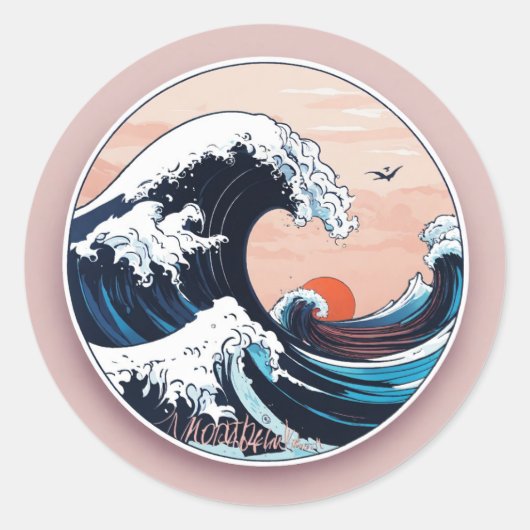 Klassieke ronde sticker (Voorkant)