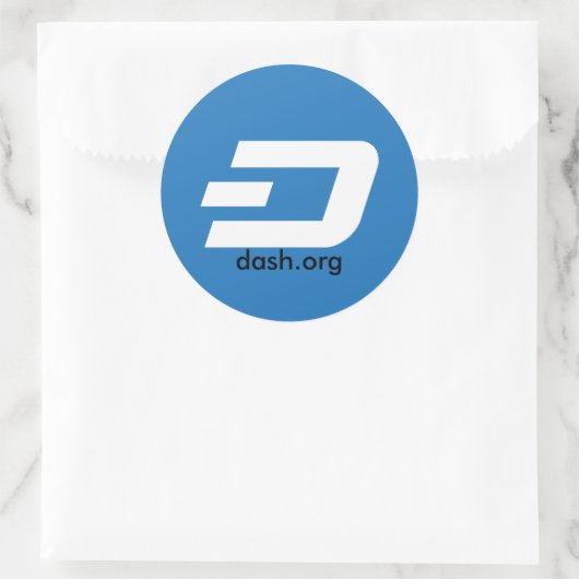 Klassieke ronde sticker (Tas)