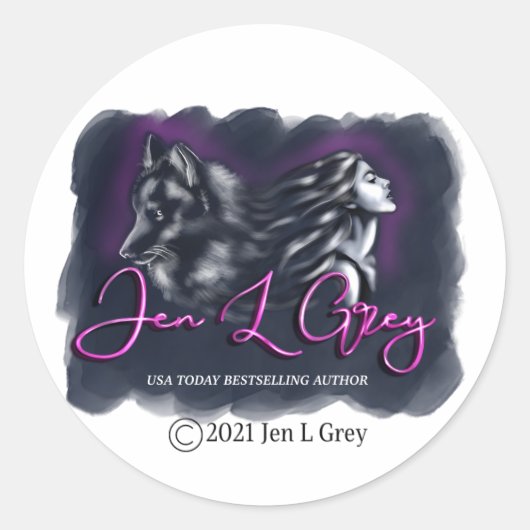 Klassieke ronde sticker (Voorkant)