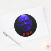Klassieke ronde Sticker, 6 6 6 Sticker (Envelop)