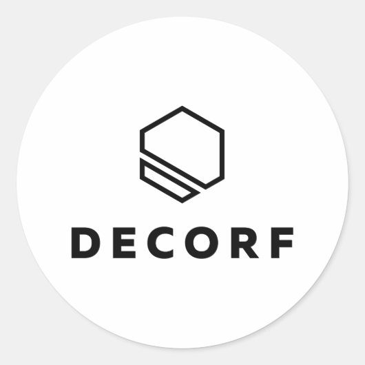 Klassieke ronde sticker groot (Voorkant)