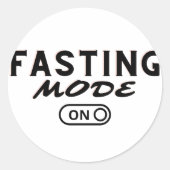 Klassieke ronde Sticker, in Fasting Mode Sticker (Voorkant)
