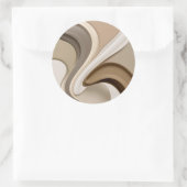 Klassieke ronde sticker in stijlvolle graphics (Tas)