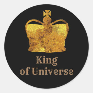 Klassieke ronde Sticker King of Universe