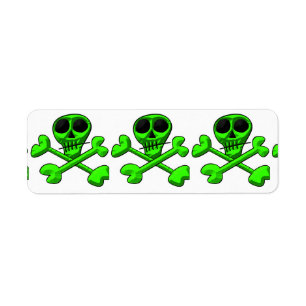 klassieke ronde sticker van de schedel