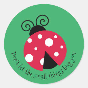 Klassieke ronde Sticker van Ladybug Design