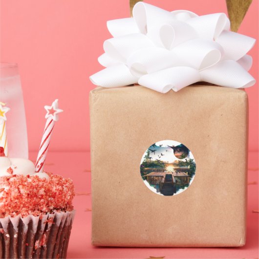 Klassieke ronde stickers (Feest)